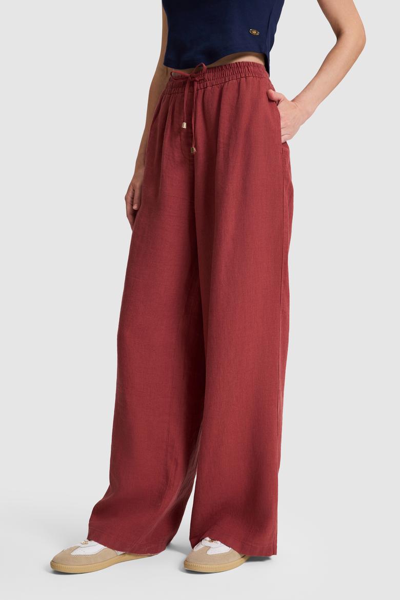 Kadın Vişne Kanvas Pantolon - 50321992030