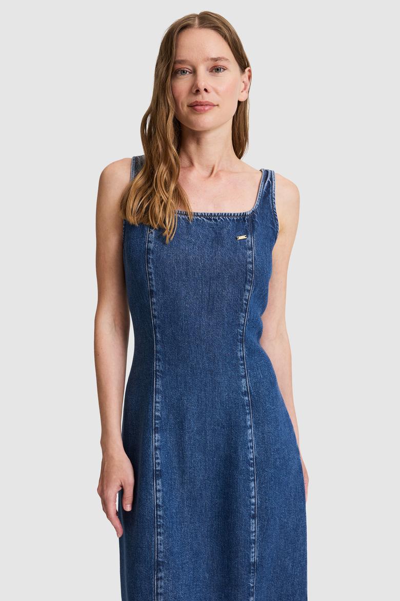 Kadın Mavi Jean Elbise - 50323895003