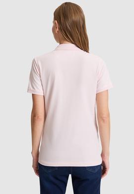 Kadın Açık Pembe Polo Yaka Basic Tişört - 50326475026