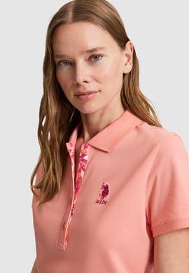 Kadın Somon Polo Yaka Basic Tişört - 50326475042