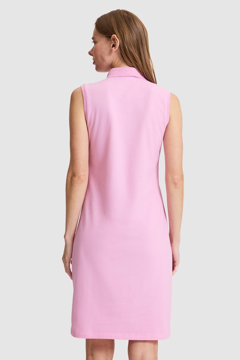 Kadın Pembe Polo Yaka Örme Elbise - 50323571015