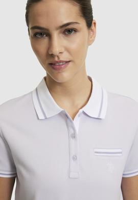 Kadın Lila Polo Yaka Basic Tişört - 50323455035