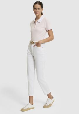 Kadın Açık Pembe Polo Yaka Basic Tişört - 50323455056