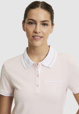 Kadın Açık Pembe Polo Yaka Basic Tişört - 50323455056