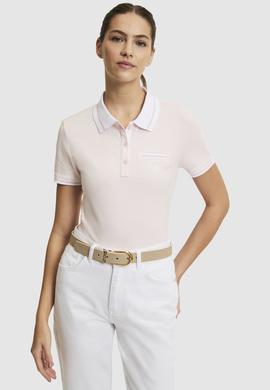 Kadın Açık Pembe Polo Yaka Basic Tişört - 50323455056