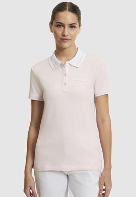 Kadın Açık Pembe Polo Yaka Basic Tişört - 50323455056