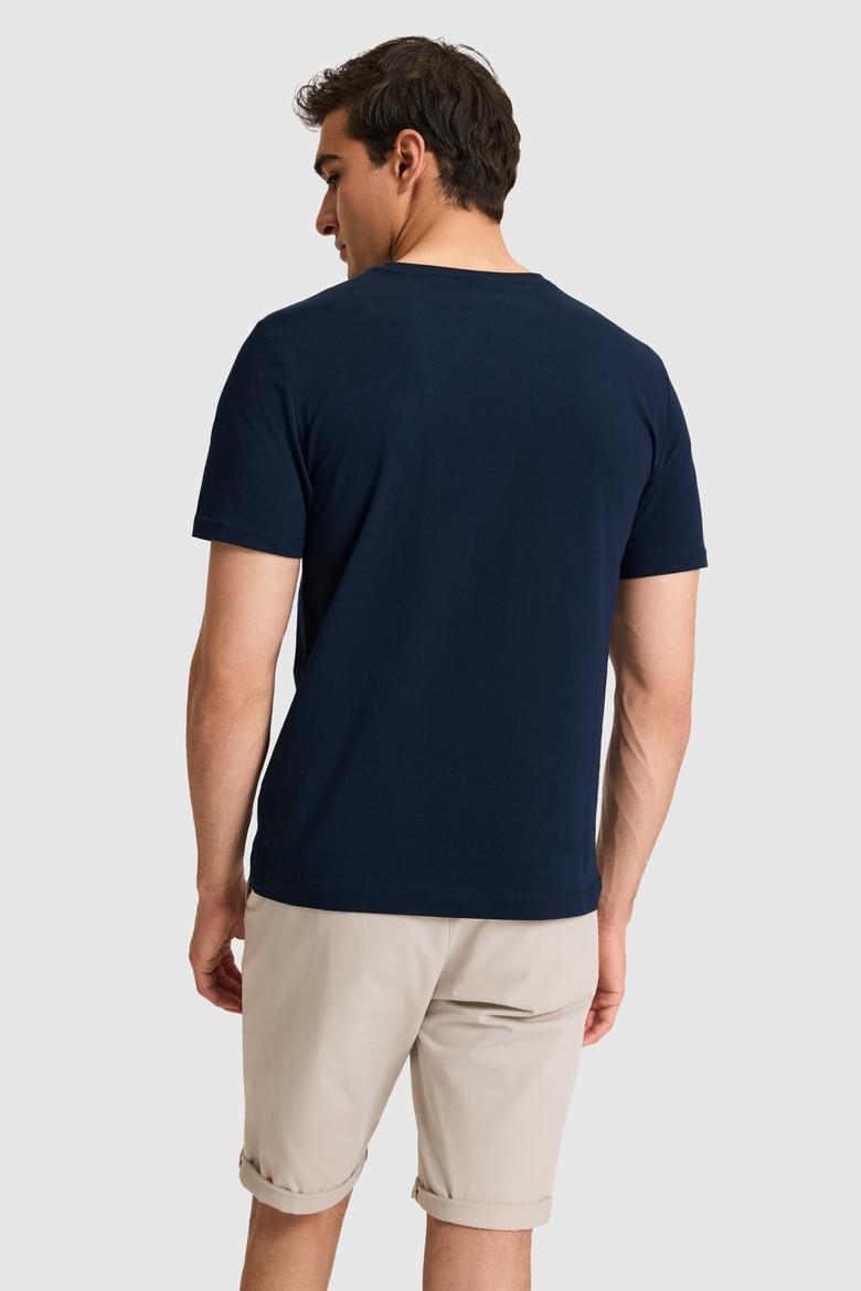 Erkek Lacivert Basic Tişört - 50326944047