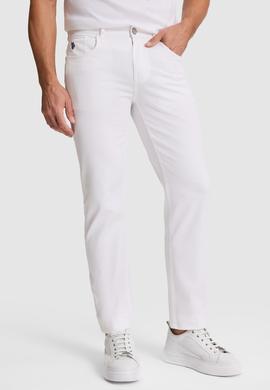 Erkek Beyaz Kanvas Pantolon - 50322341109
