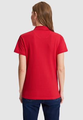 Kadın Kırmızı Polo Yaka Basic Tişört - 50321798152