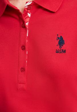 Kadın Kırmızı Polo Yaka Basic Tişört - 50321798152