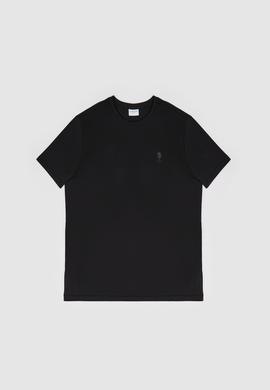 Erkek Regular Fit Bisiklet Yaka Siyah Basic Tişört - 50326953077