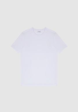 Erkek Regular Fit Bisiklet Yaka Beyaz Basic Tişört - 50326953033