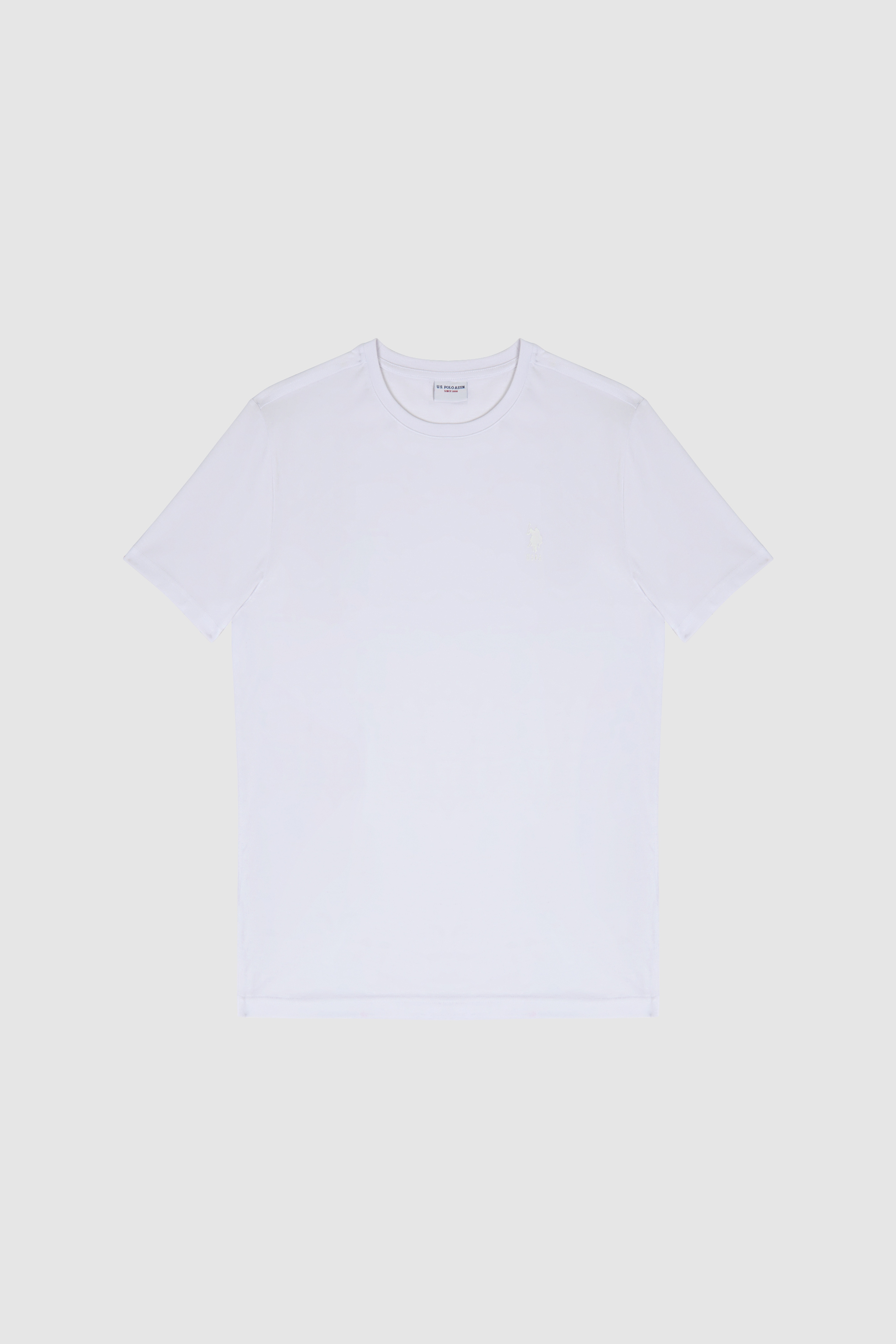 Erkek Regular Fit Bisiklet Yaka Beyaz Basic Tişört - Image 7