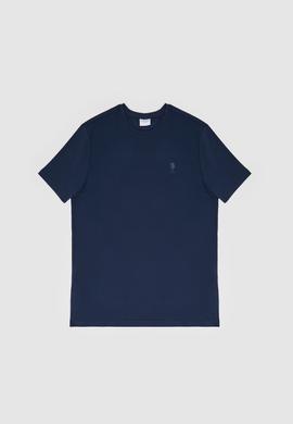 Erkek Regular Fit Bisiklet Yaka Lacivert Basic Tişört - 50326953066