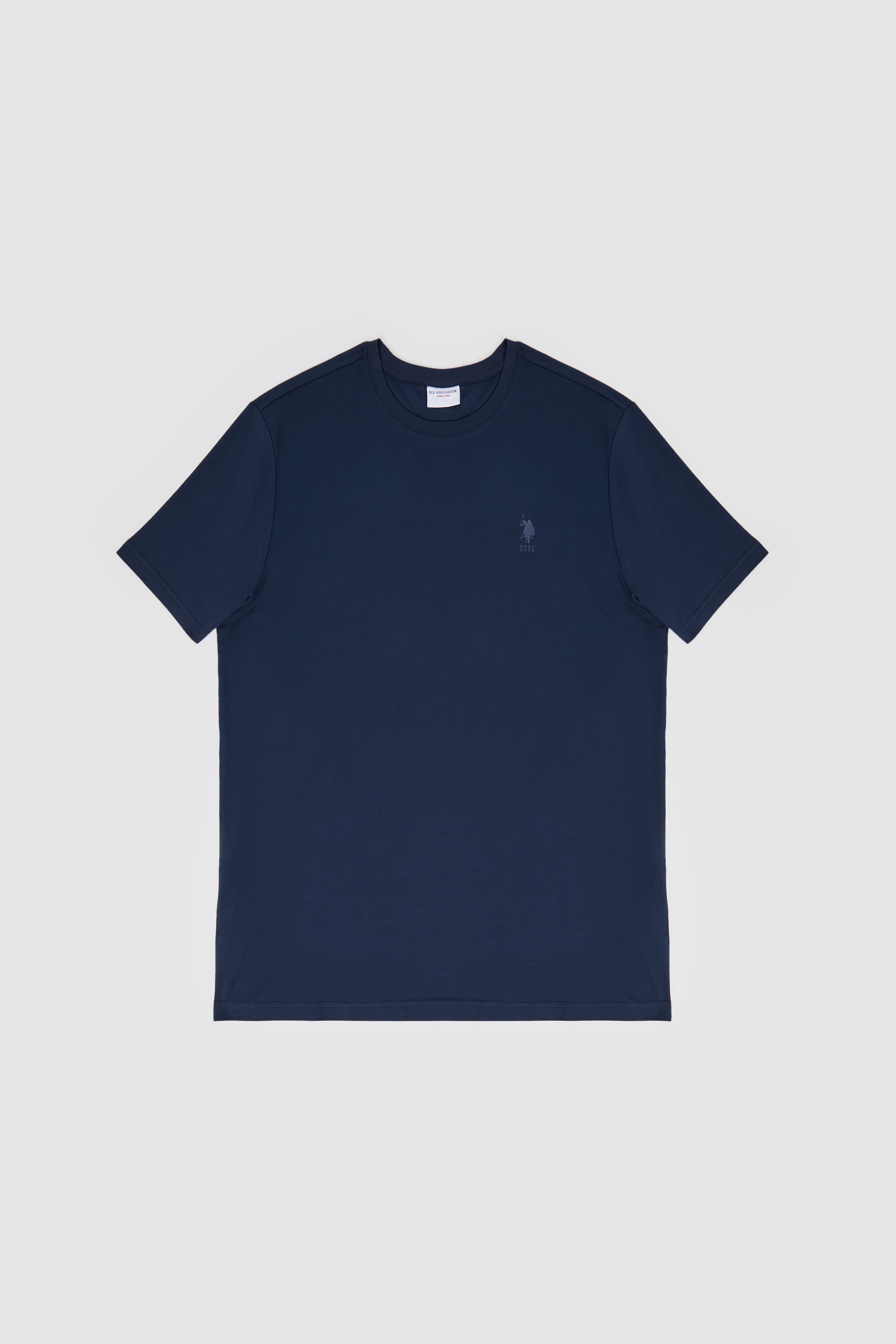 Erkek Regular Fit Bisiklet Yaka Lacivert Basic Tişört - Image 7