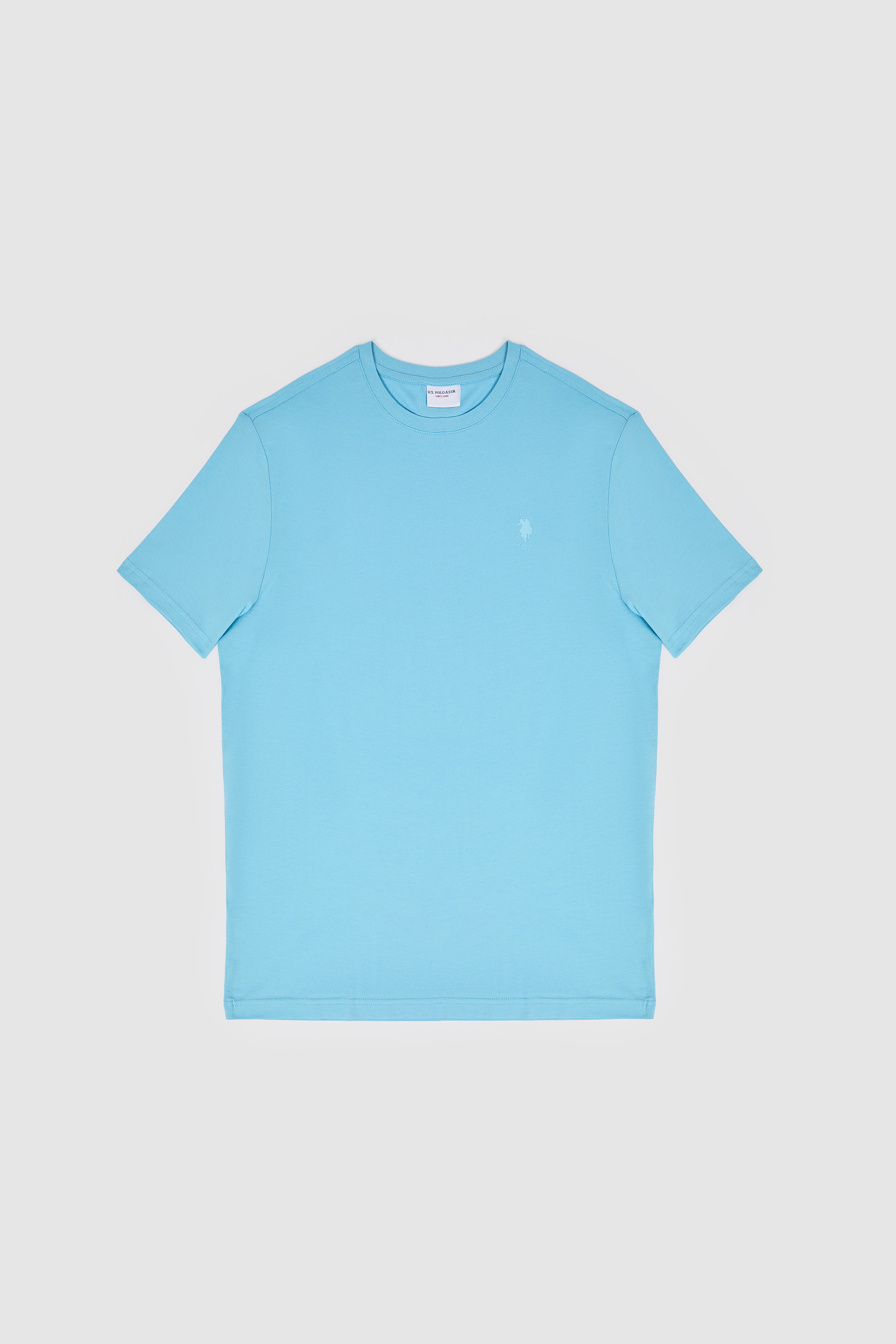 Erkek Regular Fit Bisiklet Yaka Aqua Basic Tişört - Image 7