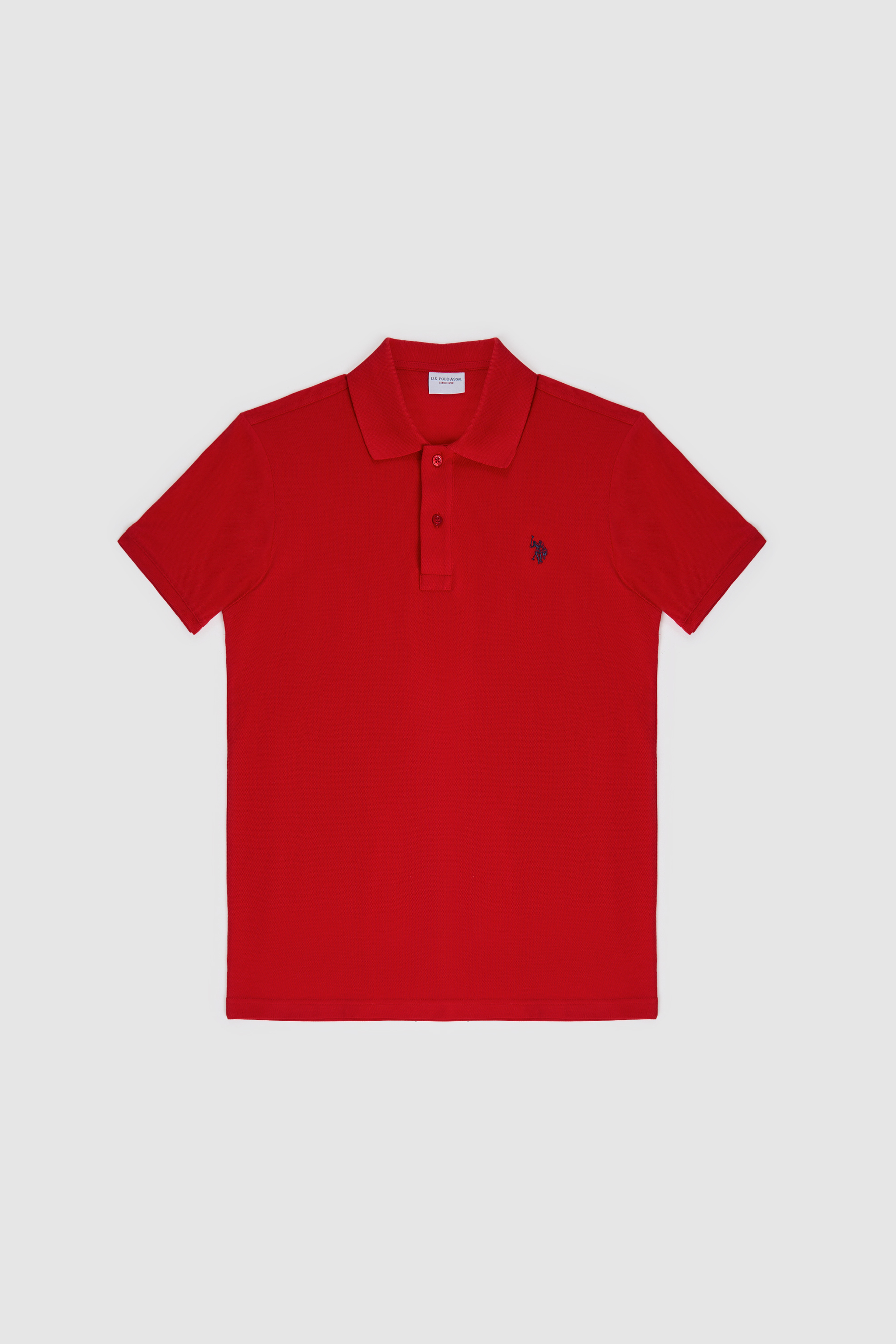 Erkek Slim Fit Fit Polo Yaka Kırmızı Basic Tişört - Image 7