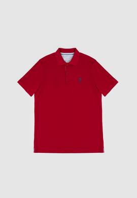 Erkek Regular Fit Polo Yaka Bordo Basic Tişört - 50322314216