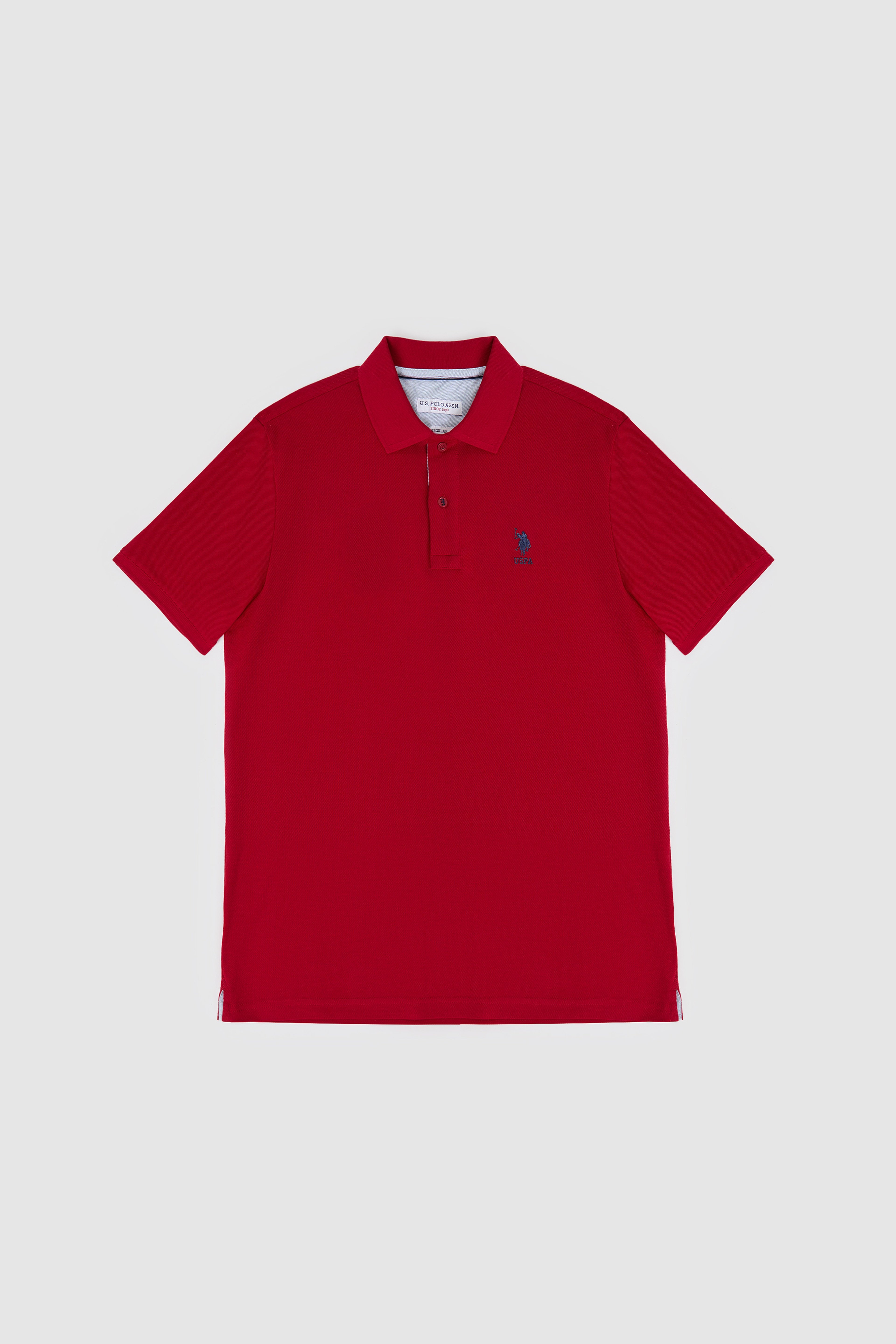 Erkek Regular Fit Polo Yaka Bordo Basic Tişört