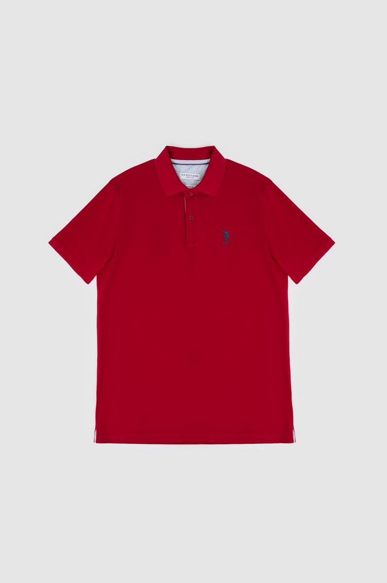 Erkek Regular Fit Polo Yaka Bordo Basic Tişört