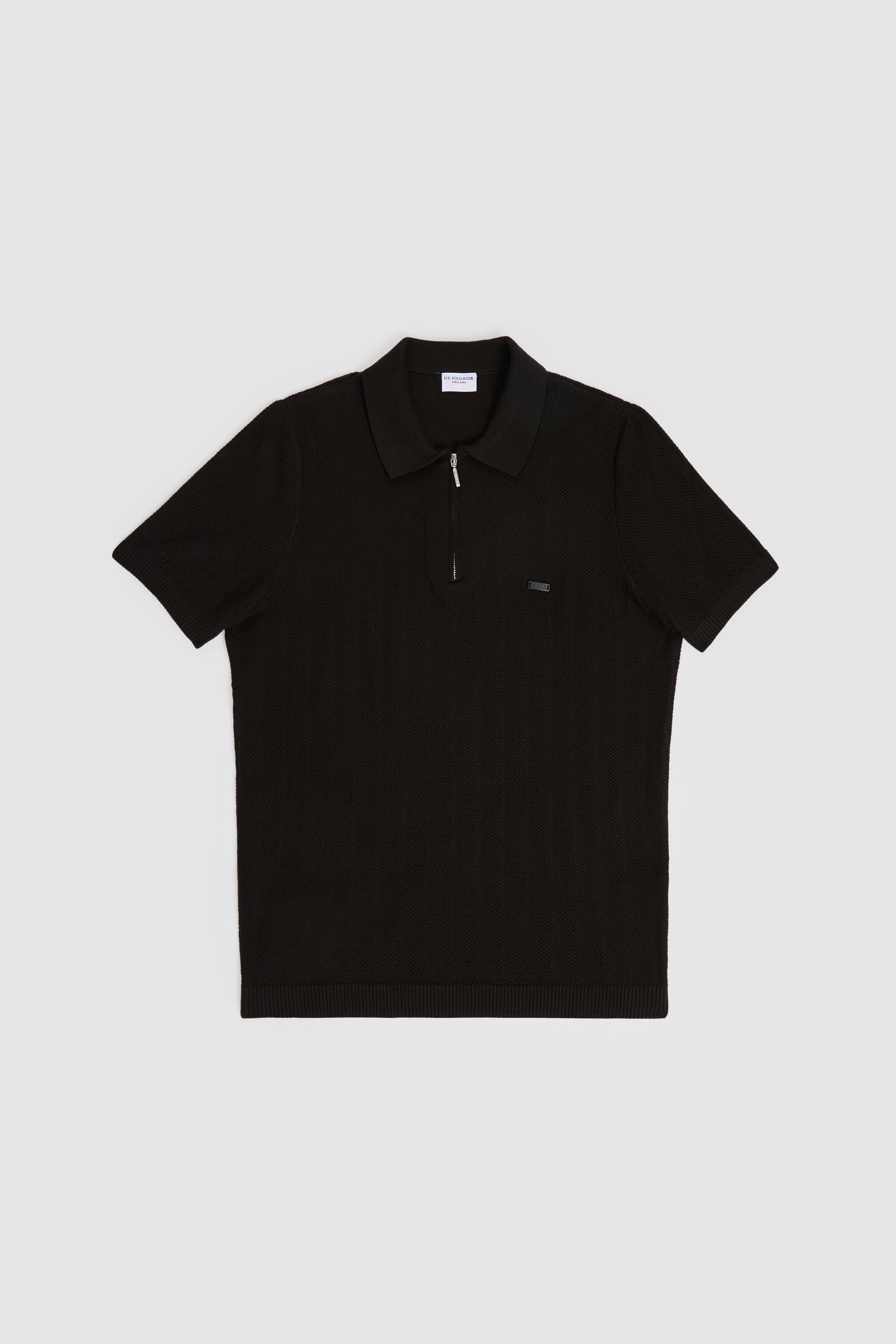 Erkek Regular Fit Polo Yaka Siyah Tişört - Image 7