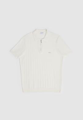 Erkek Regular Fit Polo Yaka Beyaz Tişört - 50320038040