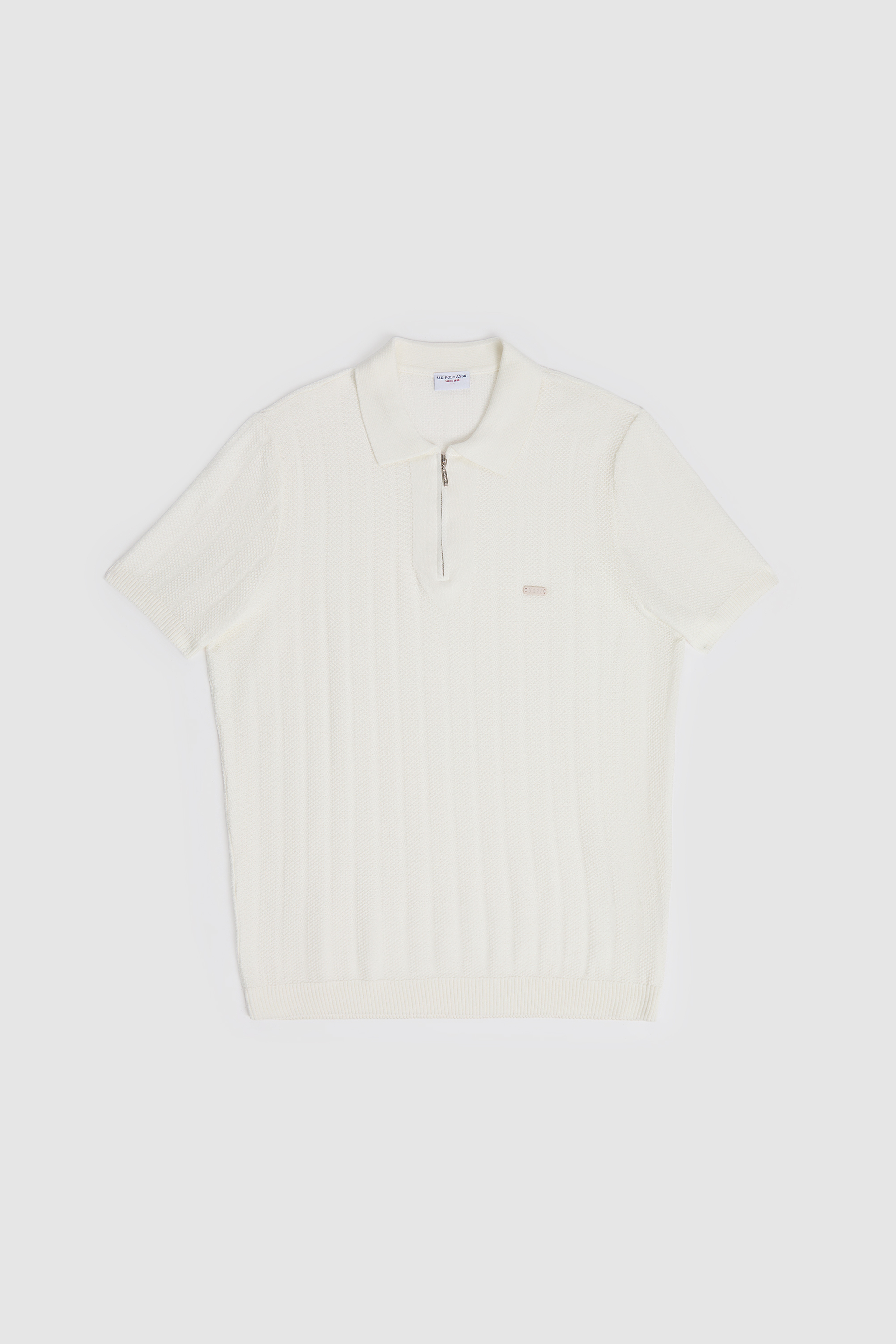 Erkek Regular Fit Polo Yaka Beyaz Tişört - Image 7