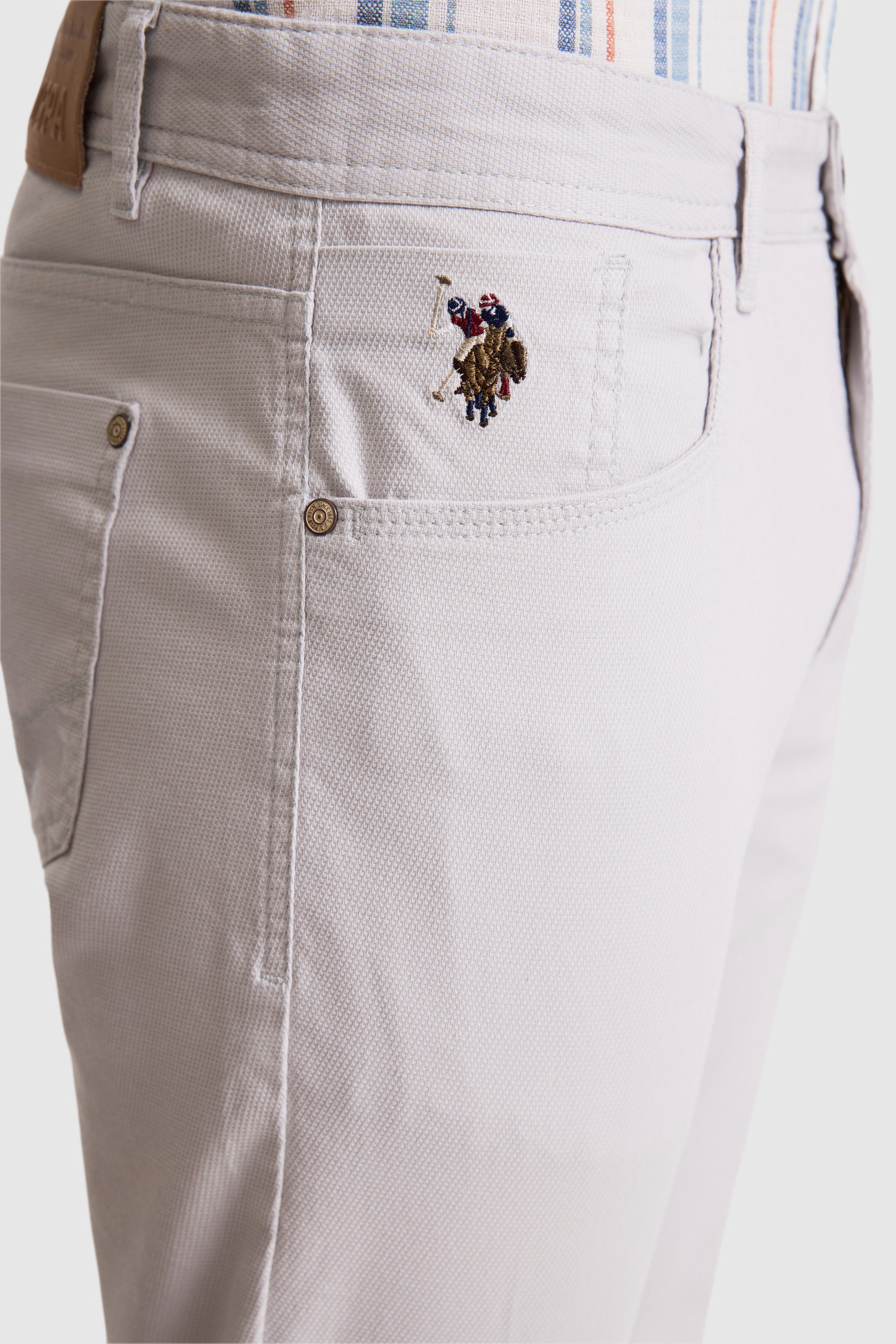Erkek Açık Gri Kanvas / Chino Pantolon - Image 6