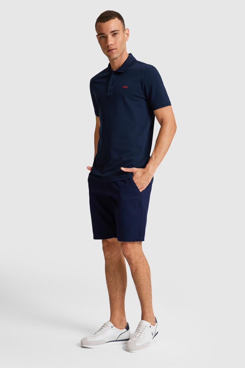 Erkek Regular Fit Polo Yaka Lacivert Basic Tişört - 50306007250