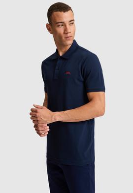 Erkek Regular Fit Polo Yaka Lacivert Basic Tişört - 50306007250