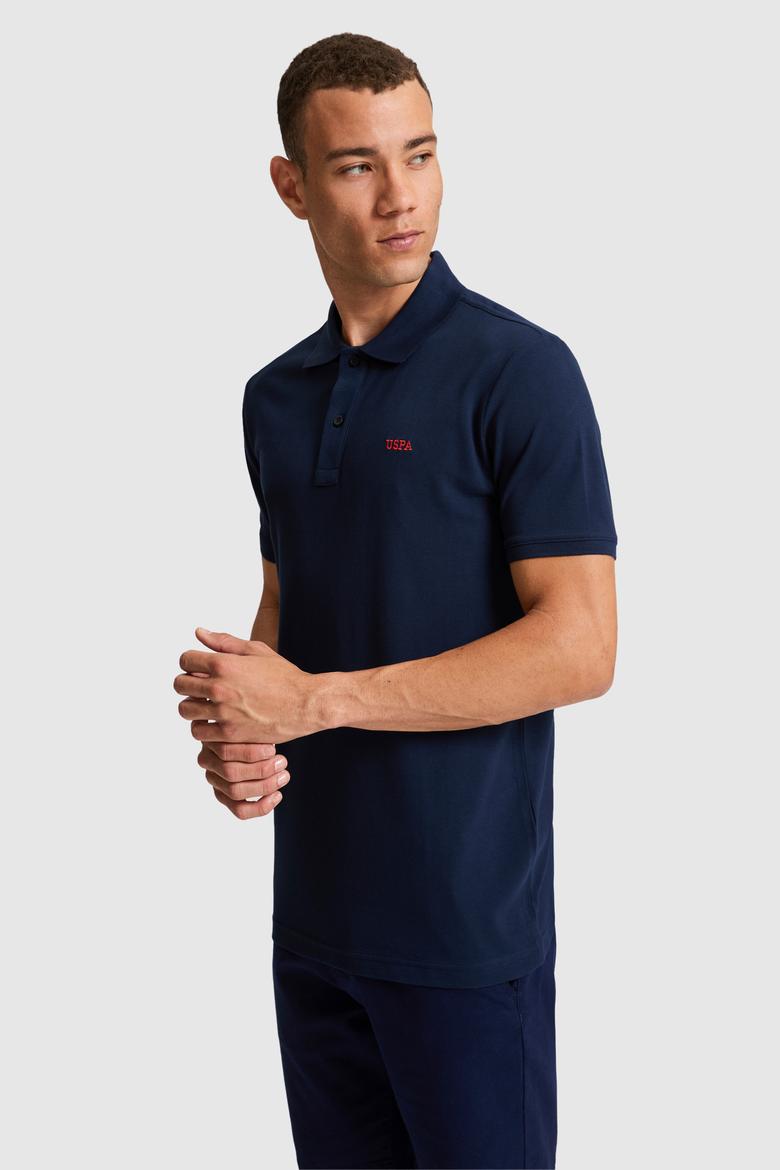 Erkek Regular Fit Polo Yaka Lacivert Basic Tişört - 50306007250