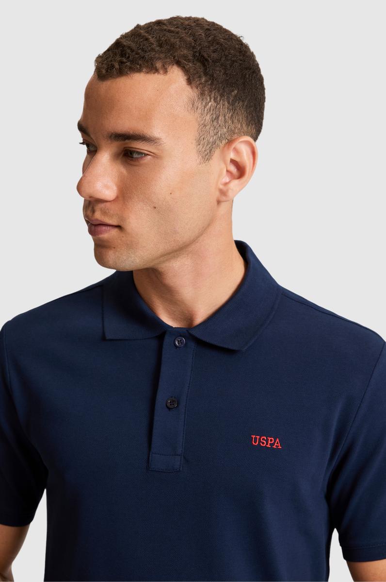 Erkek Regular Fit Polo Yaka Lacivert Basic Tişört