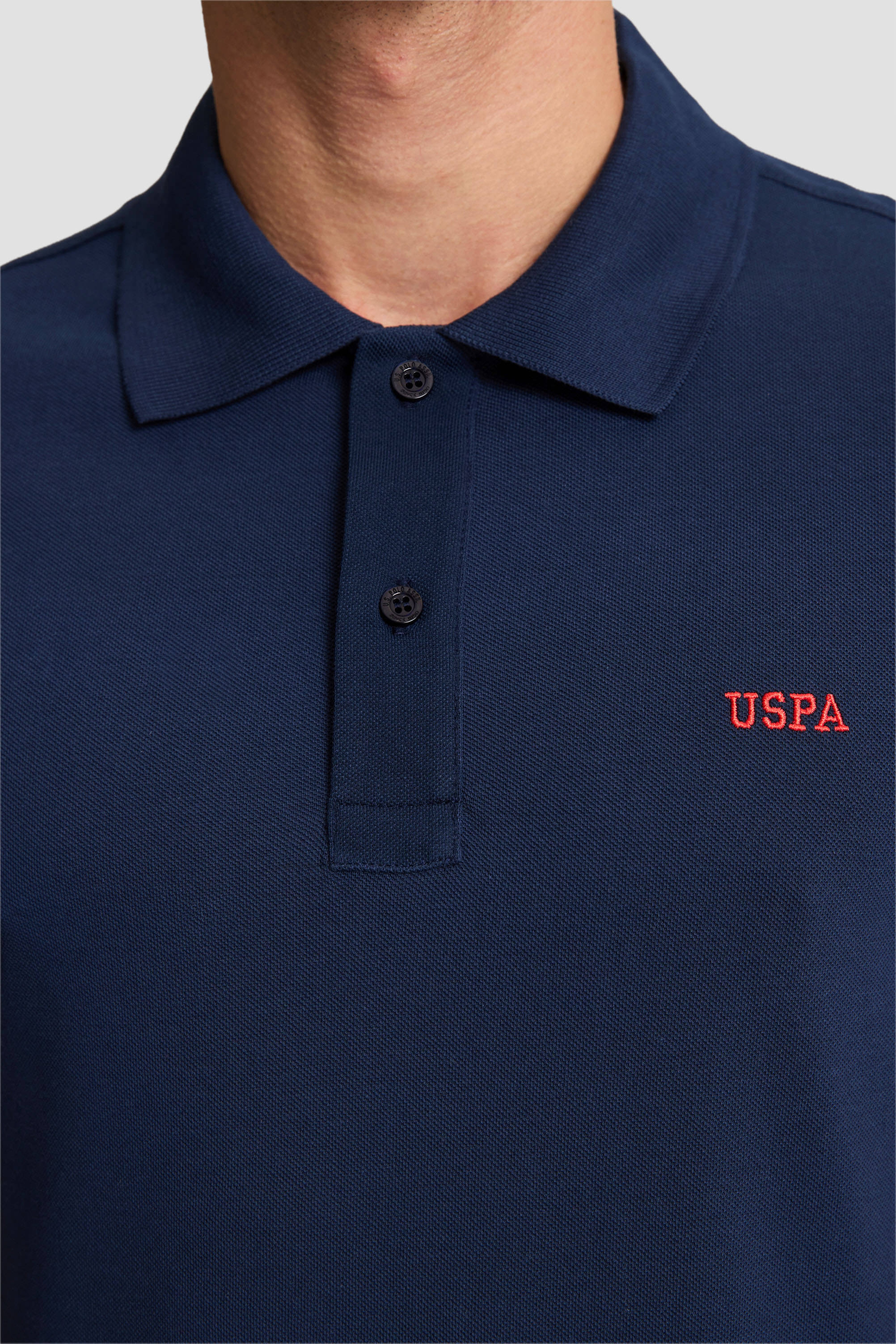 Erkek Regular Fit Polo Yaka Lacivert Basic Tişört - Image 6