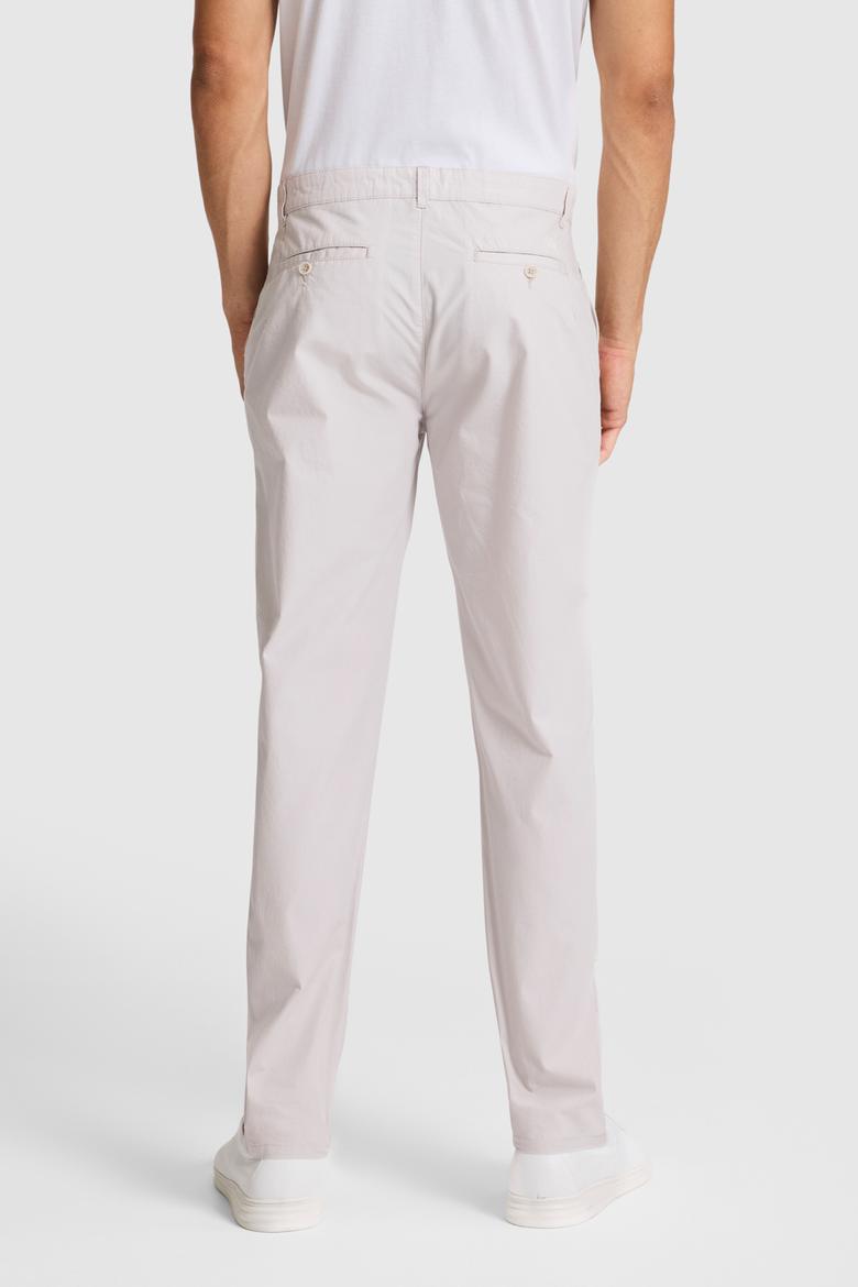 Erkek Carrot Fit Açık Gri Kanvas Pantolon - 50300546139