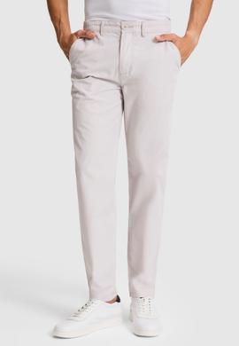 Erkek Carrot Fit Açık Gri Kanvas Pantolon - 50300546139