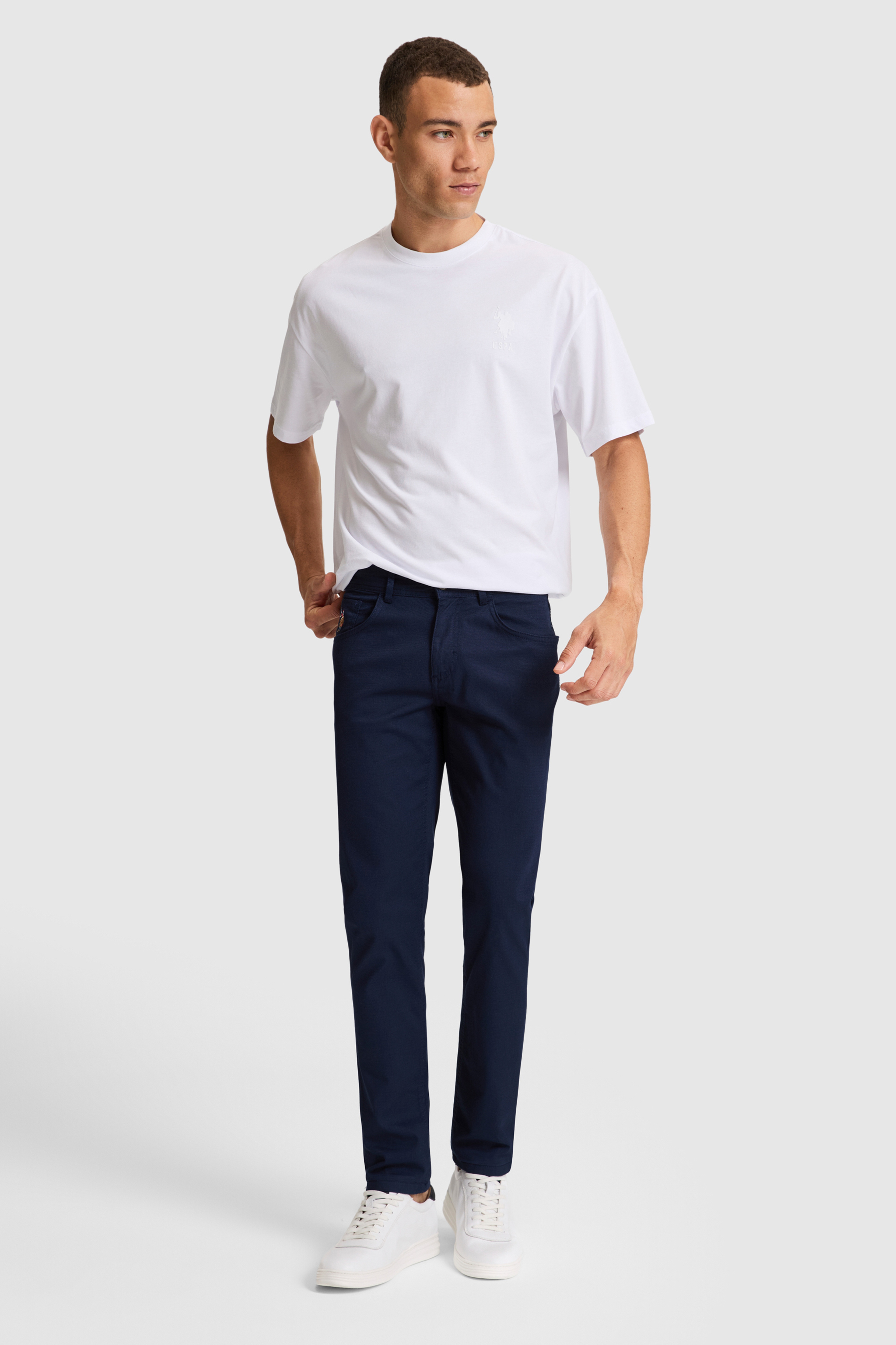 Erkek Lacivert Kanvas / Chino Pantolon - Image 1