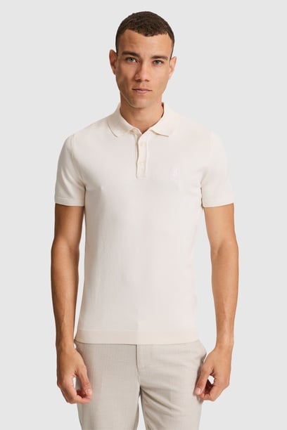 Erkek Krem Polo Yaka Triko Tişört