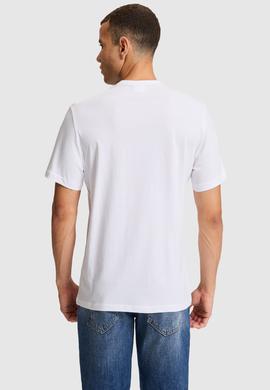 Erkek Beyaz Regular Fit Bisiklet Yaka Tişört - 50322413008