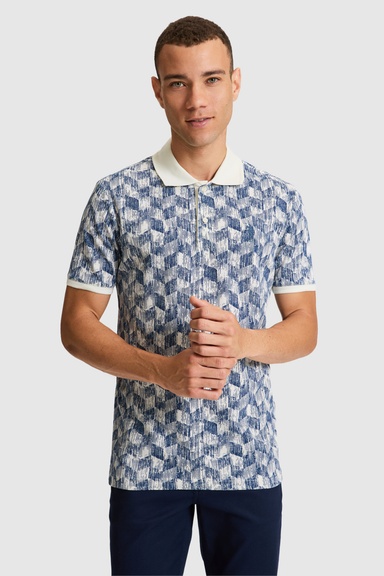 Erkek Açık Lacivert Regular Fit Polo Yaka Tişört