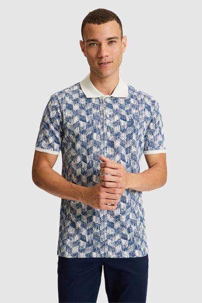 Erkek Açık Lacivert Regular Fit Polo Yaka Tişört