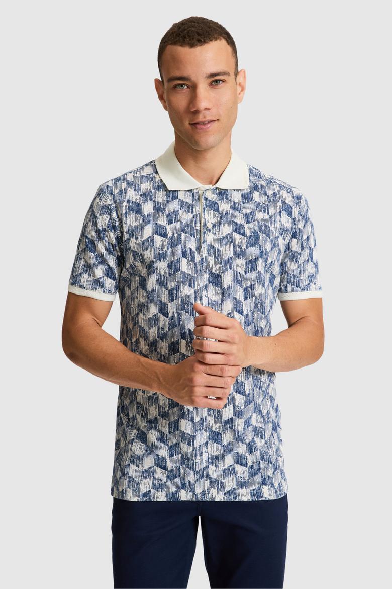 Erkek Açık Lacivert Regular Fit Polo Yaka Tişört