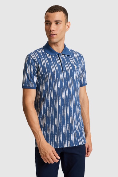 Erkek Açık Lacivert Regular Fit Polo Yaka Tişört