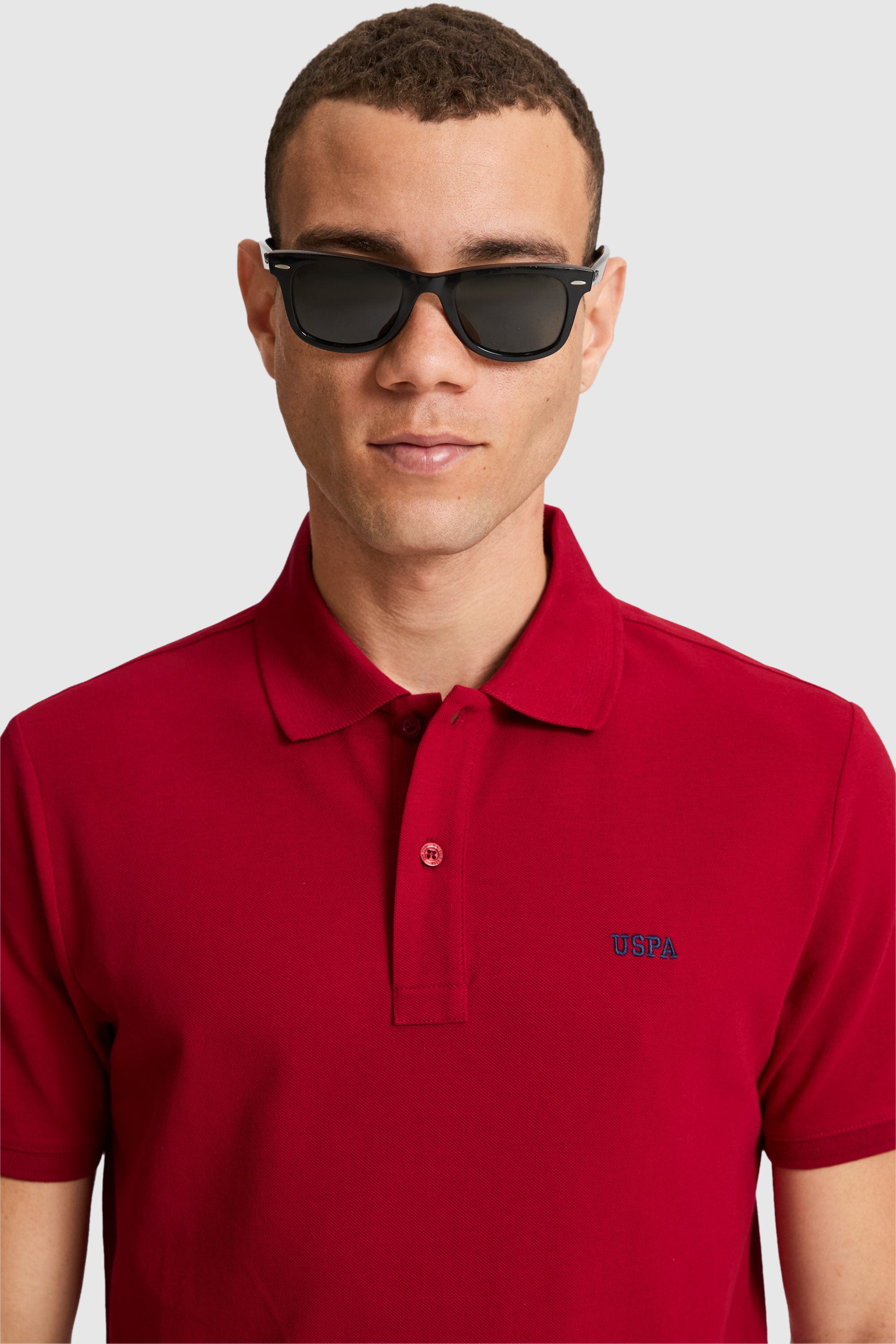 Erkek Bordo Regular Fit Polo Yaka Basic Tişört - Image 2