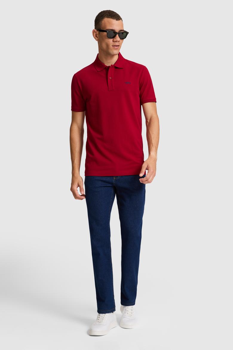 Erkek Bordo Basic Tişört - 50326963023
