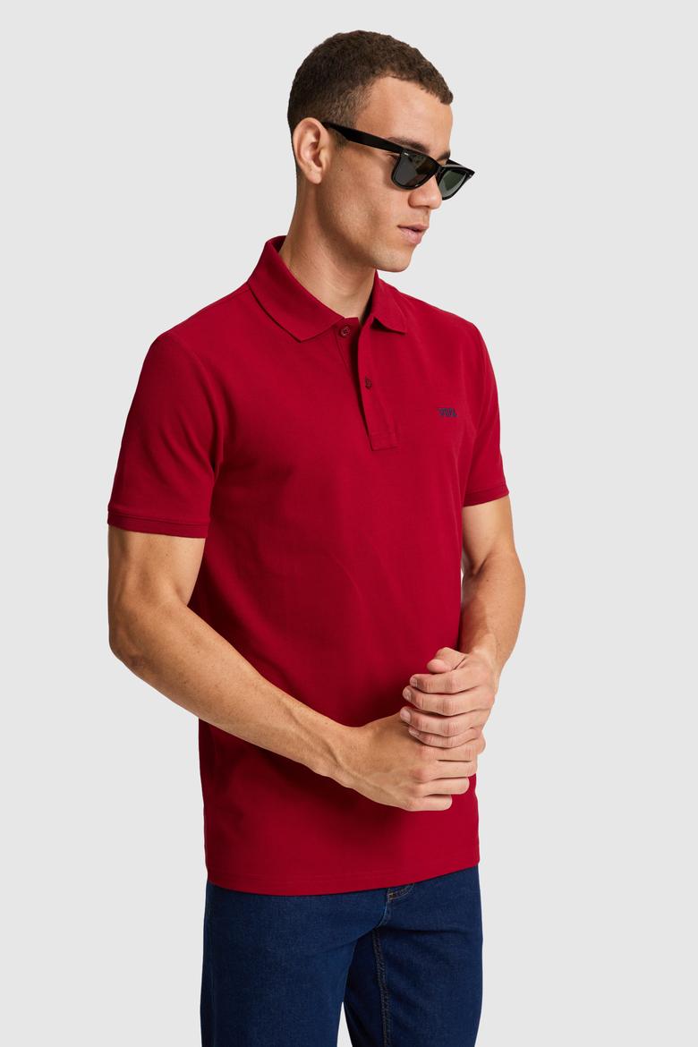 Erkek Bordo Basic Tişört - 50326963023