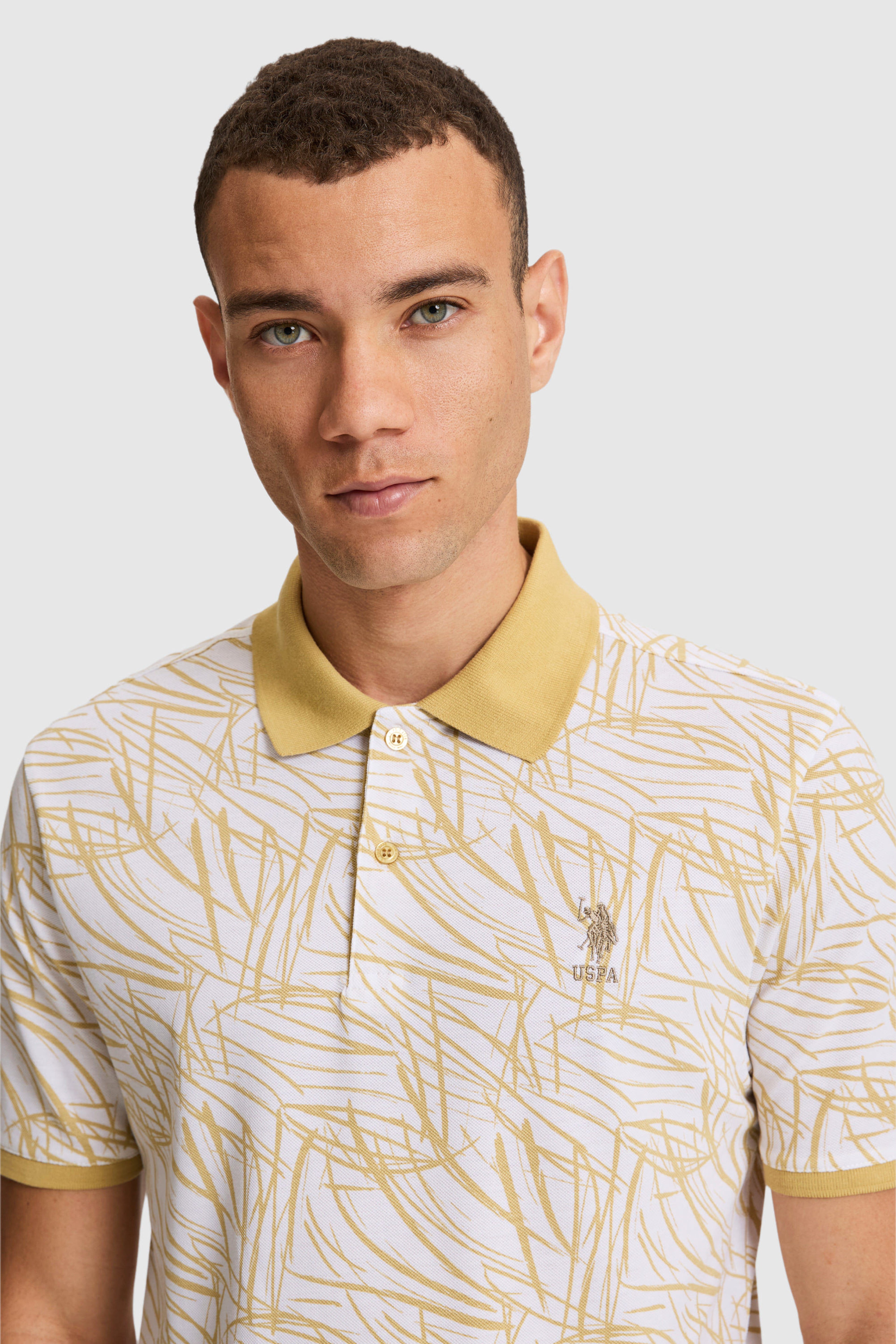 Erkek Bej Regular Fit Polo Yaka Tişört