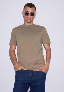 Erkek Haki Basic Tişört - 50327022045