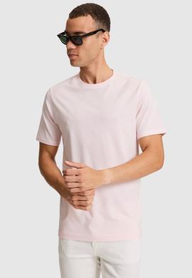 Erkek Açık Pembe Basic Tişört - 50327022100
