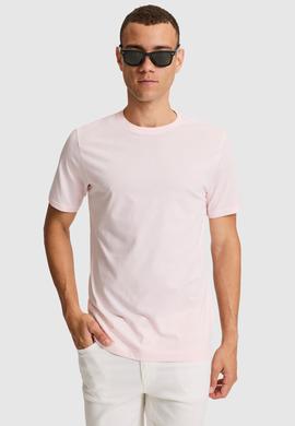 Erkek Açık Pembe Basic Tişört - 50327022100
