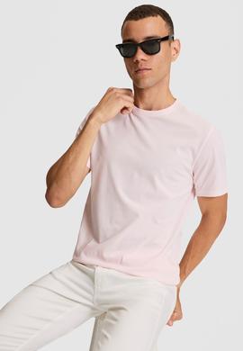 Erkek Açık Pembe Basic Tişört - 50327022100